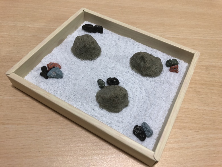 おかしでつくる枯山水　完成形